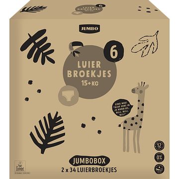 Foto van Jumbo luierbroekjes 6 15+ kg 2 x 34 stuks voordeelverpakking