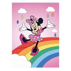 Foto van Disney minnie mouse fleeceplaid rainbow - 110 x 140 cm - polyester