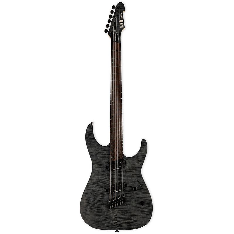 Foto van Esp ltd m-1000 multi-scale see thru black satin elektrische gitaar