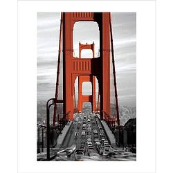 Foto van Pyramid golden gate bridge san francisco kunstdruk 60x80cm