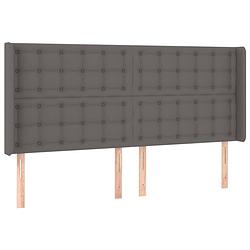 Foto van The living store hoofdbord - klassiek - bedombouw - afmeting- 163 x 16 x 118/128 cm - kleur- grijs - materiaal-