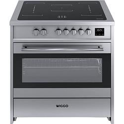 Foto van Wiggo wio-e921a(xx) - freestanding - induction - elektrische oven - 90cm - 8 function - 121 liter - 3000 w - inox