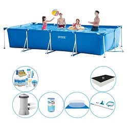 Foto van Intex frame pool rechthoekig 450x220x84 cm - zwembad combinatie deal