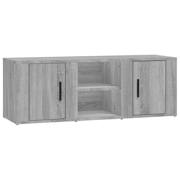 Foto van Vidaxl tv-meubel 100x31,5x35 cm bewerkt hout grijs sonoma eikenkleurig