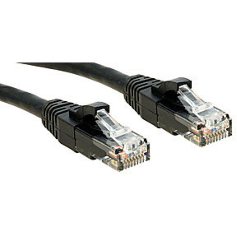 Foto van Lindy 45436 rj45 netwerkkabel, patchkabel cat 6 u/utp 7.50 m zwart snagless 1 stuk(s)