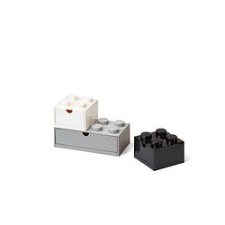 Foto van Lego opbergbox bureaulade brick monochrome set van 3 stuks