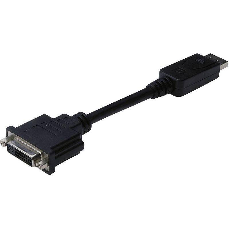 Foto van Digitus ak-340409-001-s displayport / dvi adapter [1x displayport stekker - 1x dvi-bus 24+5-polig] zwart 15.00 cm