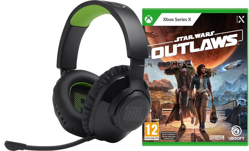 Foto van Jbl quantum 360x + star wars outlaws xbox series x