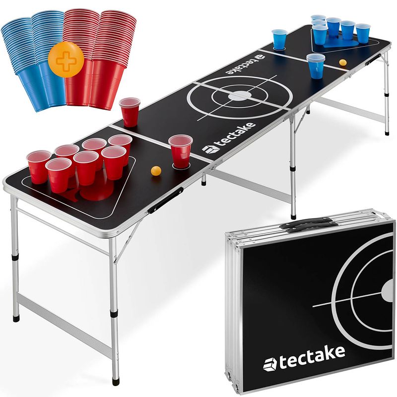 Foto van Tectake® - bierpongtafel brews & throw - incl bekers en ballen