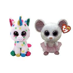 Foto van Ty - knuffel - beanie boo's - harmonie unicorn & muddles dog