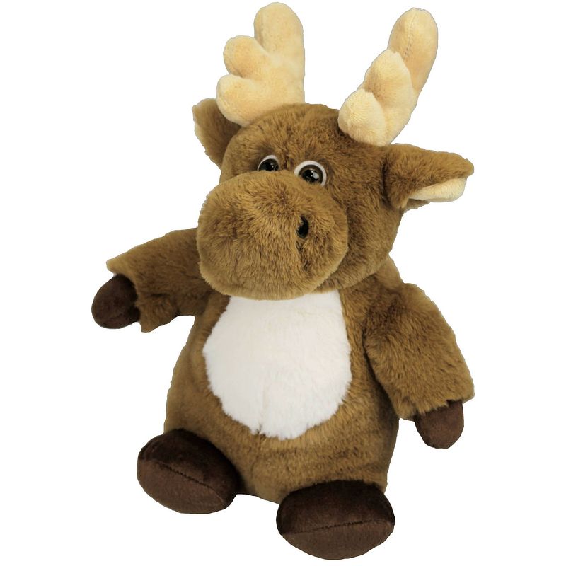 Foto van Inware pluche eland rendier knuffeldier - bruin - staand - 24 cm - knuffeldier