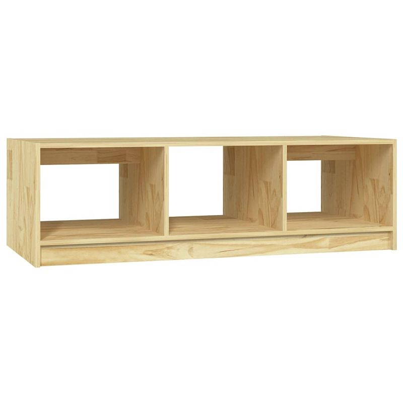 Foto van The living store banktafel grenenhout - modern ontwerp - opbergschap - 110x50x34cm