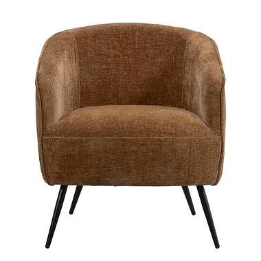 Foto van Fauteuil carlton - stof - bruin - leen bakker