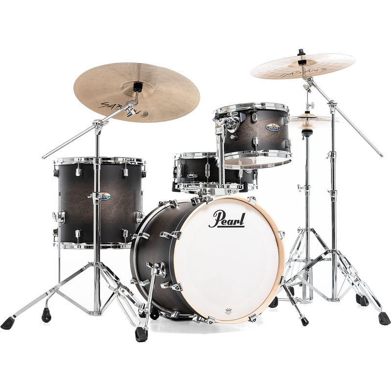 Foto van Pearl dmp984/c262 decade maple satin black burst 4-delig drumstel