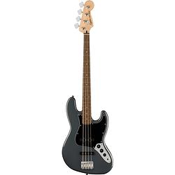 Foto van Squier affinity series jazz bass charcoal frost metallic elektrische basgitaar