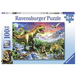 Foto van Ravensburger puzzel xxl bij de dinosaurussen - 100 stukjes