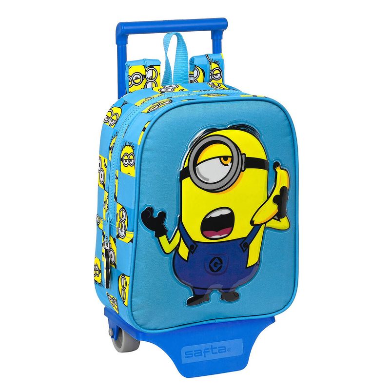 Foto van Schoolrugzak met wielen minions minionstatic blauw (22 x 28 x 10 cm)