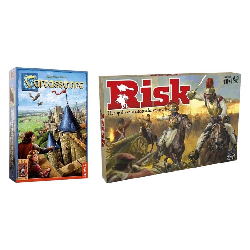 Foto van Spellenbundel - 2 stuks - carcassonne & hasbro risk