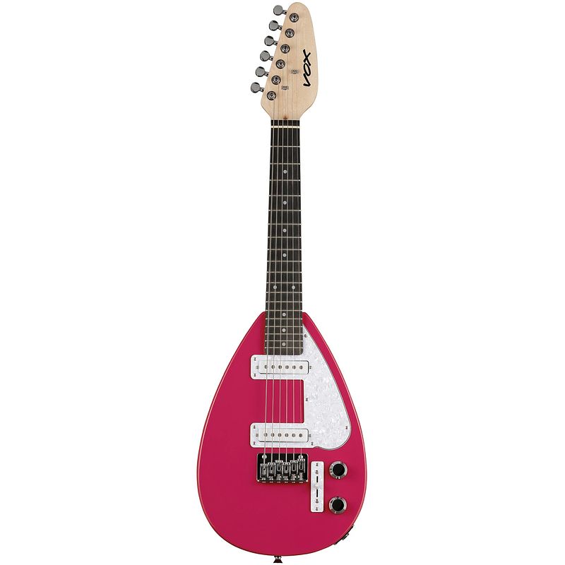 Foto van Vox mark iii teardrop mini loud red elektrische gitaar in mini-formaat met draagtas