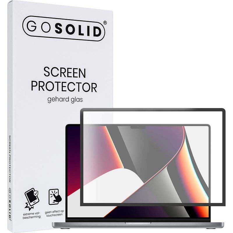 Foto van Go solid! screenprotector voor macbook pro 16,2-inch gehard glas
