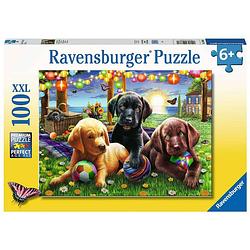 Foto van Ravensburger puzzel honden picknick 100