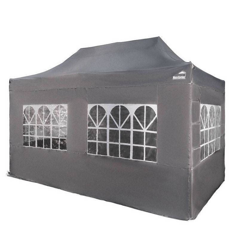 Foto van Maxxgarden easy-up partytent - feesttent paviljoen - 3x6 m - prof - met zijwanden - antraciet