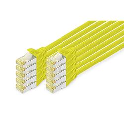 Foto van Digitus dk-1644-a-010-y-10 rj45 netwerkkabel, patchkabel cat 6a s/ftp 1 m geel 1 stuk(s)