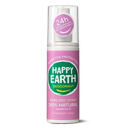 Foto van Happy earth 100% natuurlijke deo spray lavender ylang
