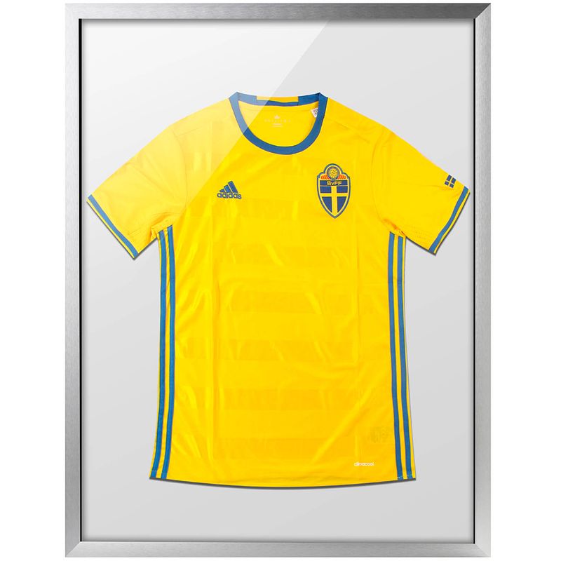 Foto van Acaza box frame - diepe 3d fotokader om voetbal of sport shirts in te lijsten - 60x80cm - aluminium - zilvergrijs