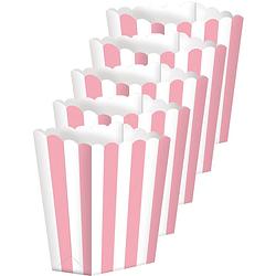 Foto van Popcorn bakjes lichtroze 20 stuks - wegwerpbakjes