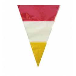 Foto van Plastic vlaggenlijn rood/wit/geel