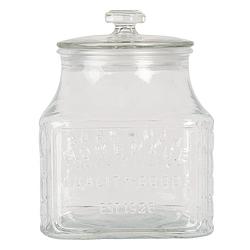 Foto van Clayre & eef voorraadpot deksel 15*15*20 cm transparant glas