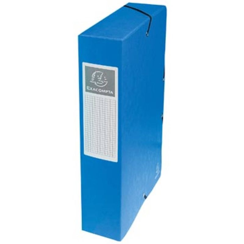 Foto van Exacompta elastobox exabox blauw, rug van 6 cm