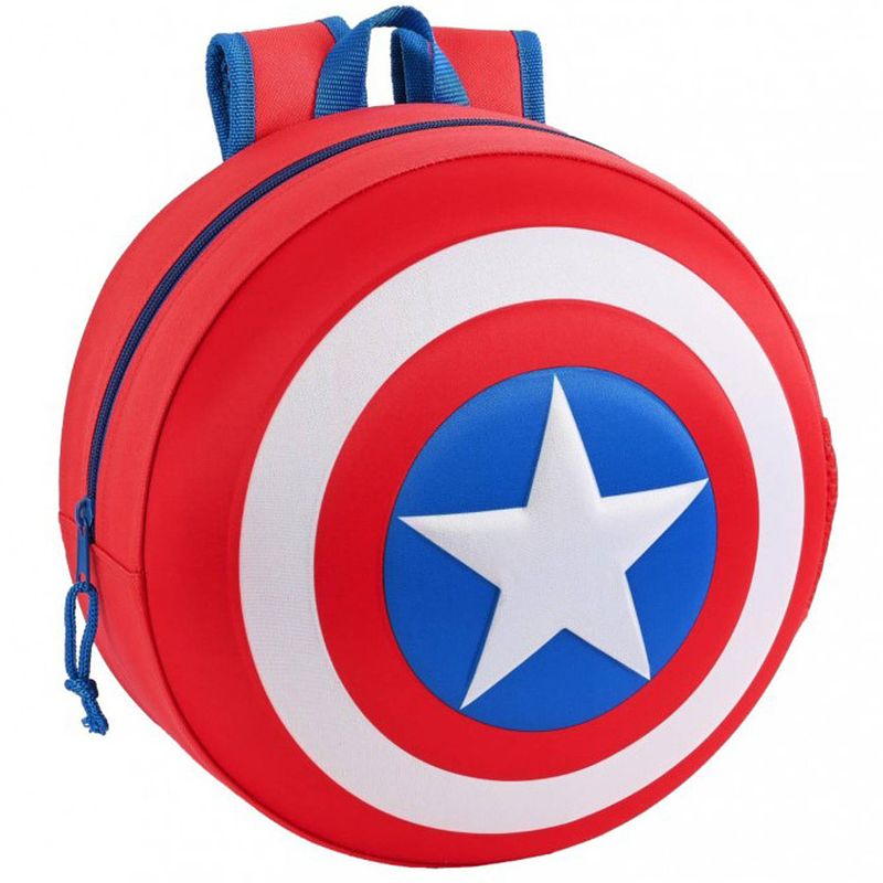 Foto van Marvel avengers peuterrugzak 3d captain america - 31 x 31 x 10 cm- polyester