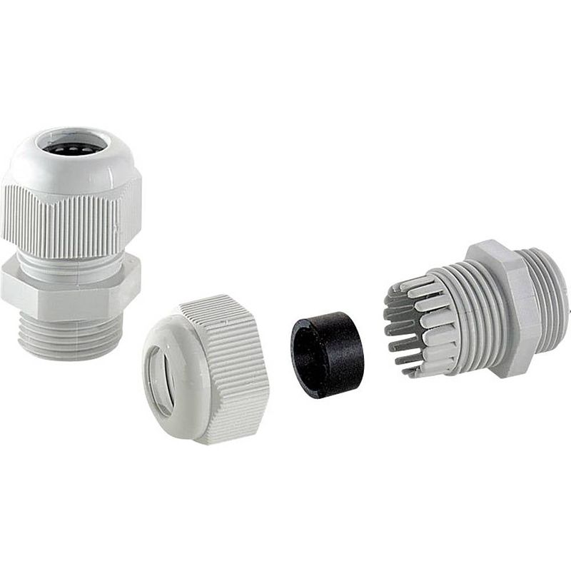 Foto van Tru components 10700500 wartel halogeenvrij pg16 grijs-wit (ral 7035) 1 stuk(s)