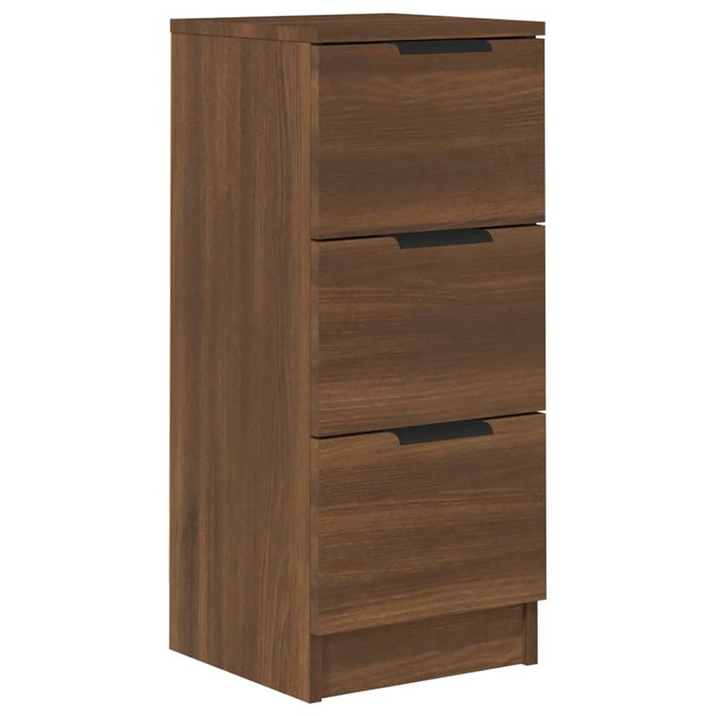 Foto van Vidaxl dressoir 30x30x70 cm bewerkt hout bruineikenkleurig