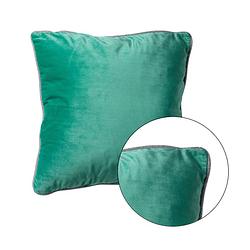 Foto van Dutch decor finn - sierkussen velvet spearmint glitter bies 45x45 cm - groen - groen