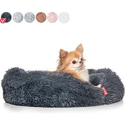 Foto van Snoozle donut hondenmand - zacht en luxe hondenkussen - wasbaar - fluffy - hondenmanden - 50cm - grijs