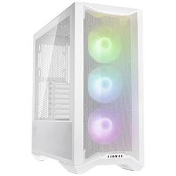 Foto van Lian li lancool ii mesh c rgb snow edition midi-tower pc-behuizing, gaming-behuizing wit 3 voorgeïnstalleerde led-ventilators, zijvenster, stoffilter