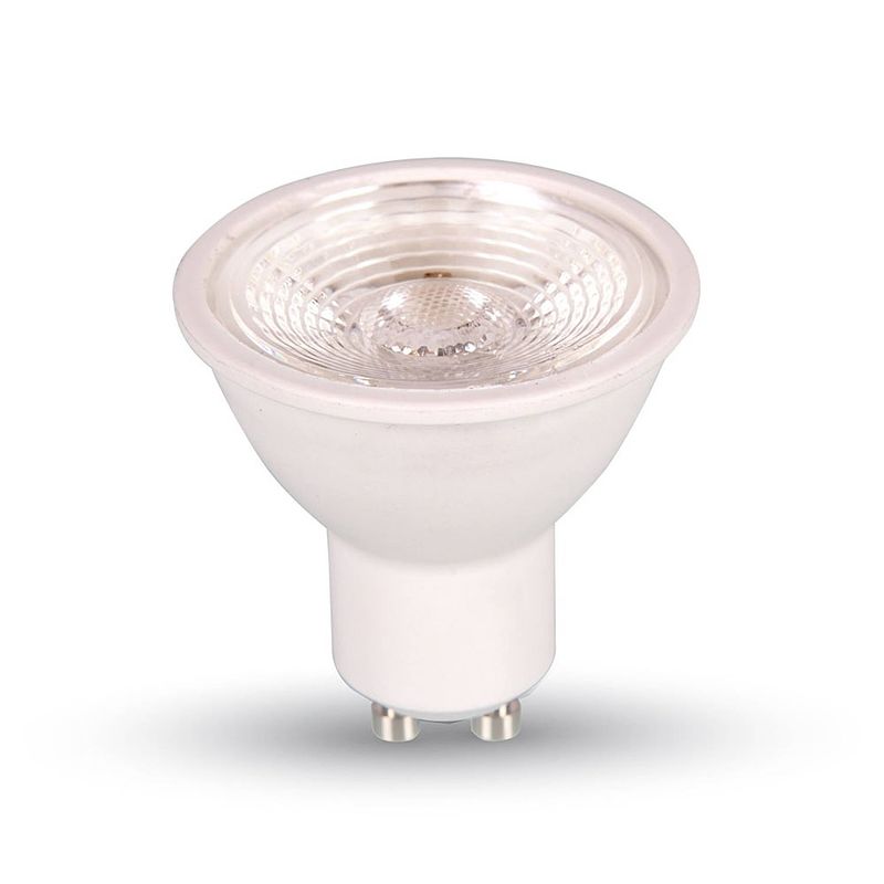 Foto van V-tac vt-2886d led spots - gu10 lens 38° dimbaar - ip20 - wit - 7 watt - 550 lumen - 6000k