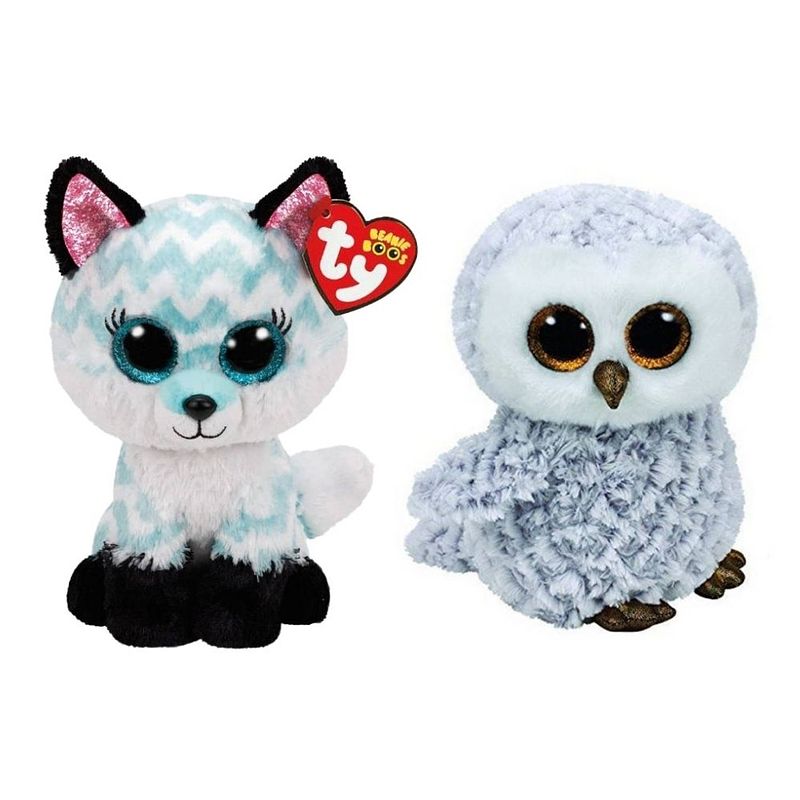 Foto van Ty - knuffel - beanie boo'ss - atlas fox & owlette owl