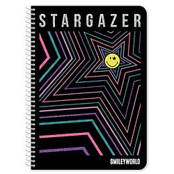 Foto van Smiley notitieboek stargazer 120 pagina's a4 junior papier zwart