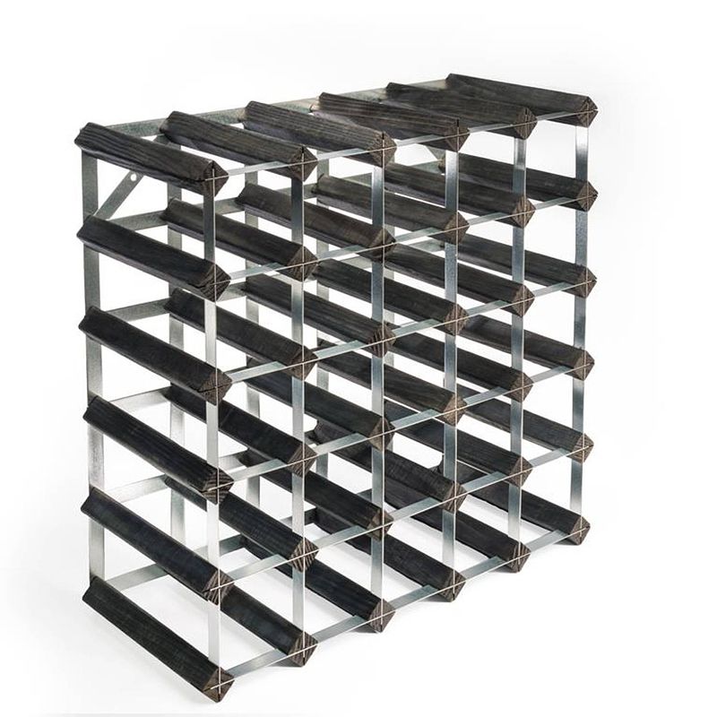 Foto van Rta - traditional wine rack 30 bottles black ash