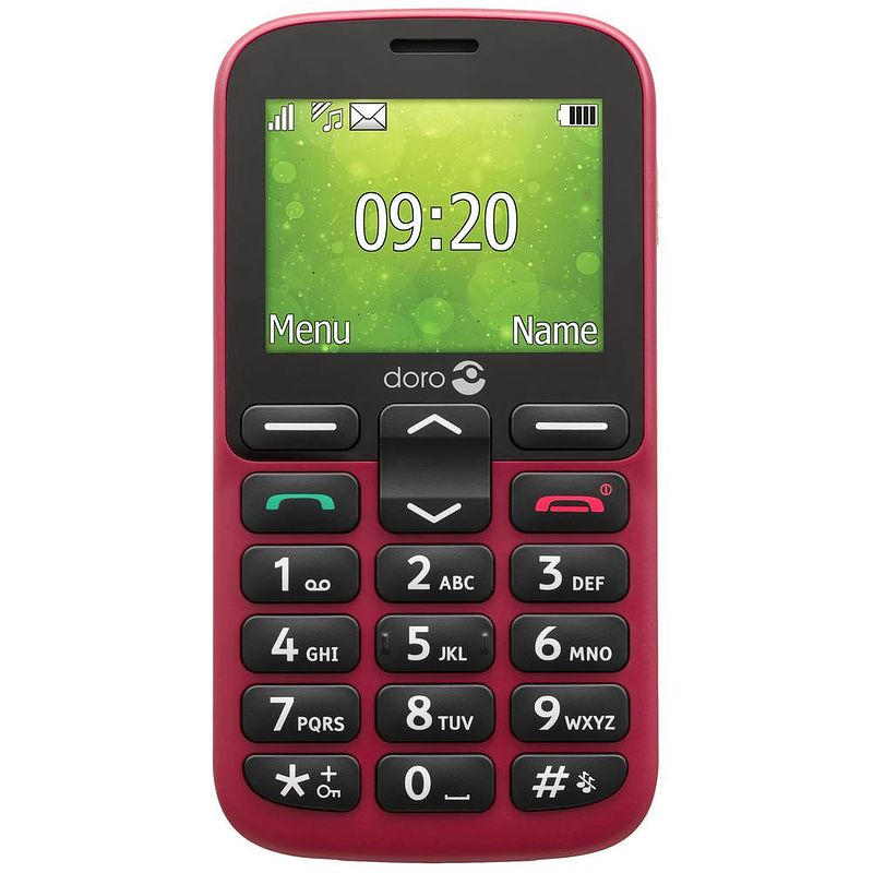 Foto van Doro 1380 dual-sim telefoon rood