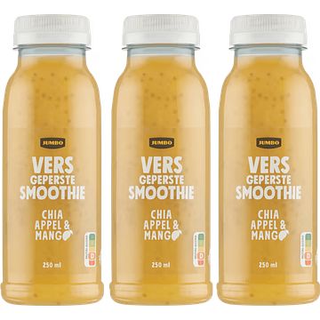 Foto van Jumbo vers sap chia, mango, passievrucht, banaan & appel 3 x 250ml