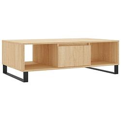 Foto van Vidaxl salontafel 104x60x35 cm bewerkt hout sonoma eikenkleurig