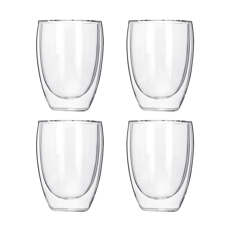 Foto van Krumble koffie glas dubbelwandig 300ml - set van 4