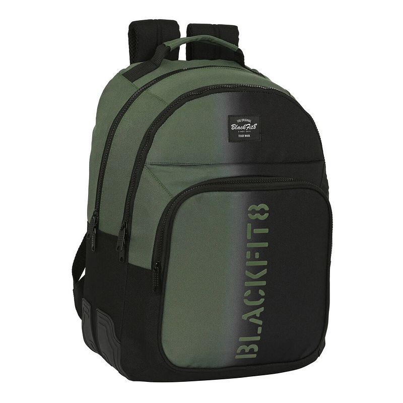 Foto van Schoolrugzak blackfit8 gradient zwart militair groen (32 x 42 x 15 cm)