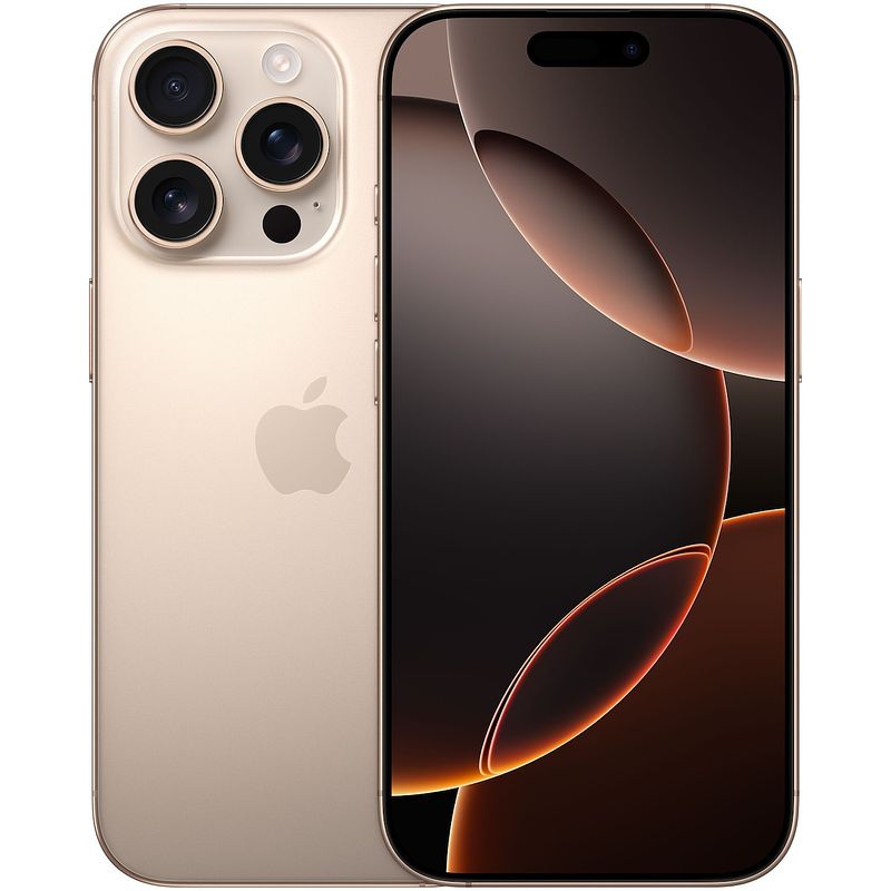 Foto van Apple iphone 16 pro 128gb titanium smartphone bruin