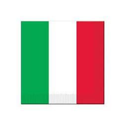 Foto van 16x italiaanse vlag feest bordjes 23 cm - feestbordjes